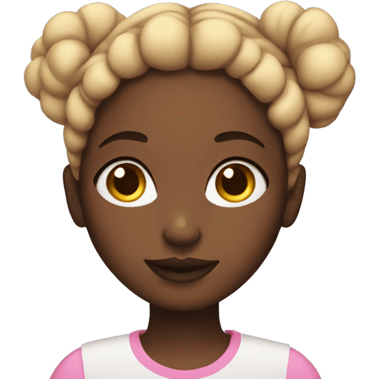 Black girl with space buns emoji