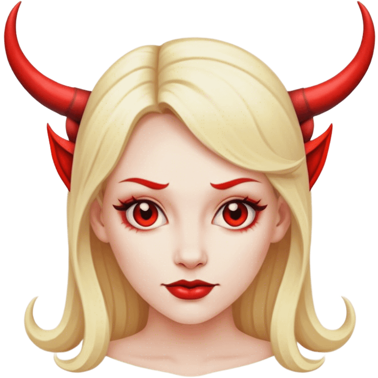 Blonde Lady devil  emoji