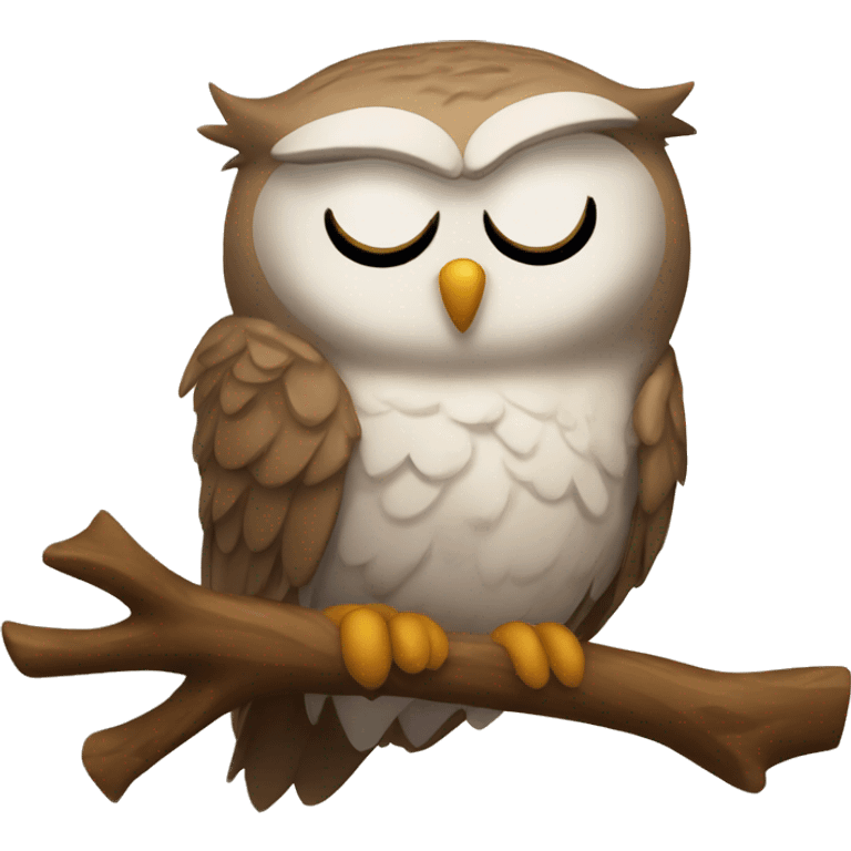 A sleeping owl emoji