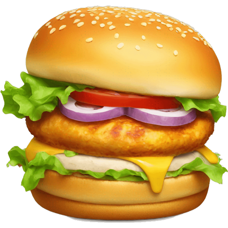 chicken burger emoji