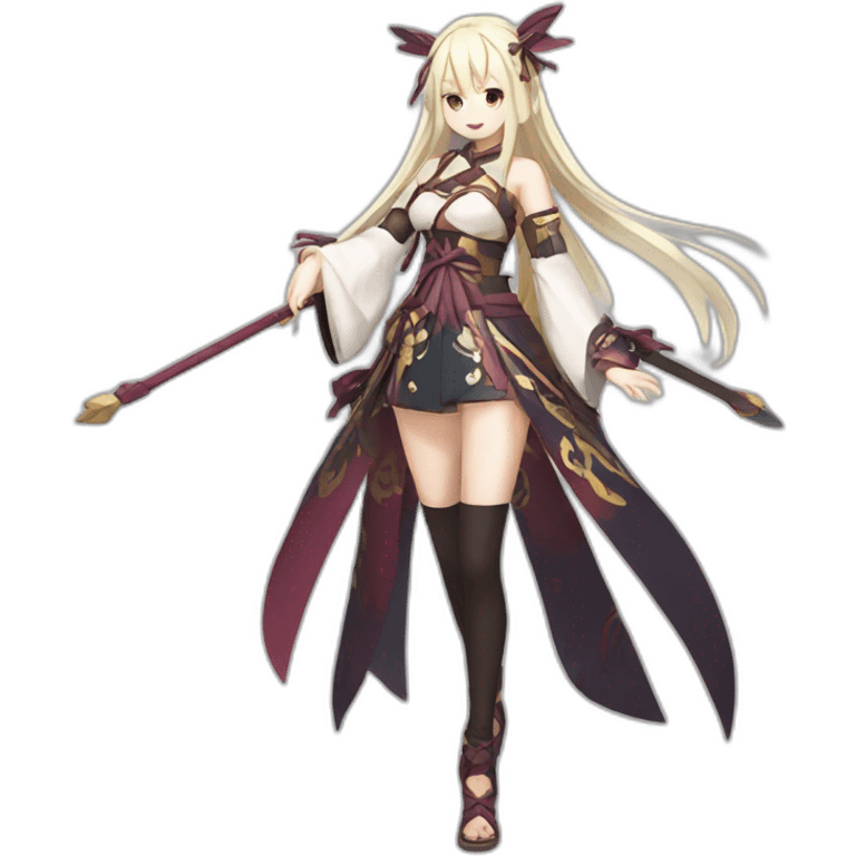 Yae-Miko genshin impact full body emoji