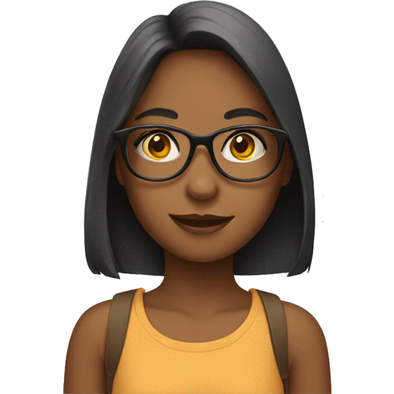 girl with glasses emoji