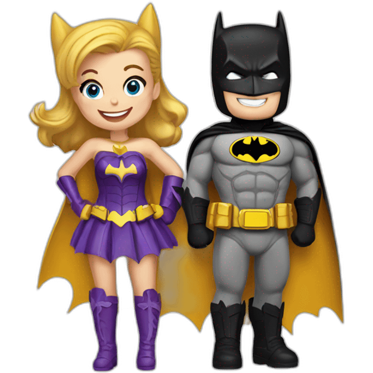 happy batman and batgirl emoji