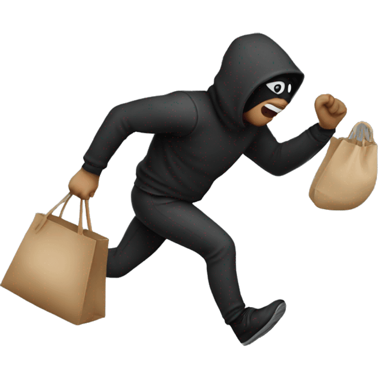 Thief running with bag  emoji