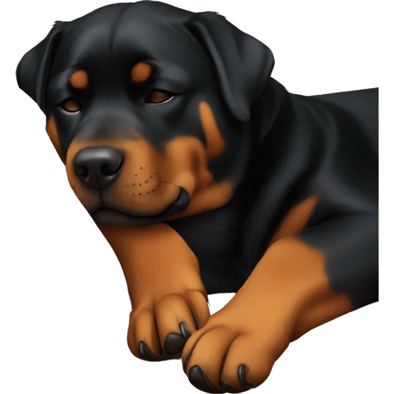 rottweiler sleeping emoji