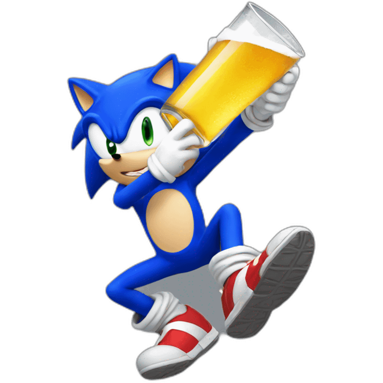 sonic drinking emoji