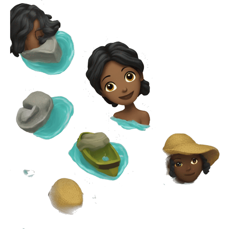 Genere Dessalines das un piscine avec ruthselle guillume emoji