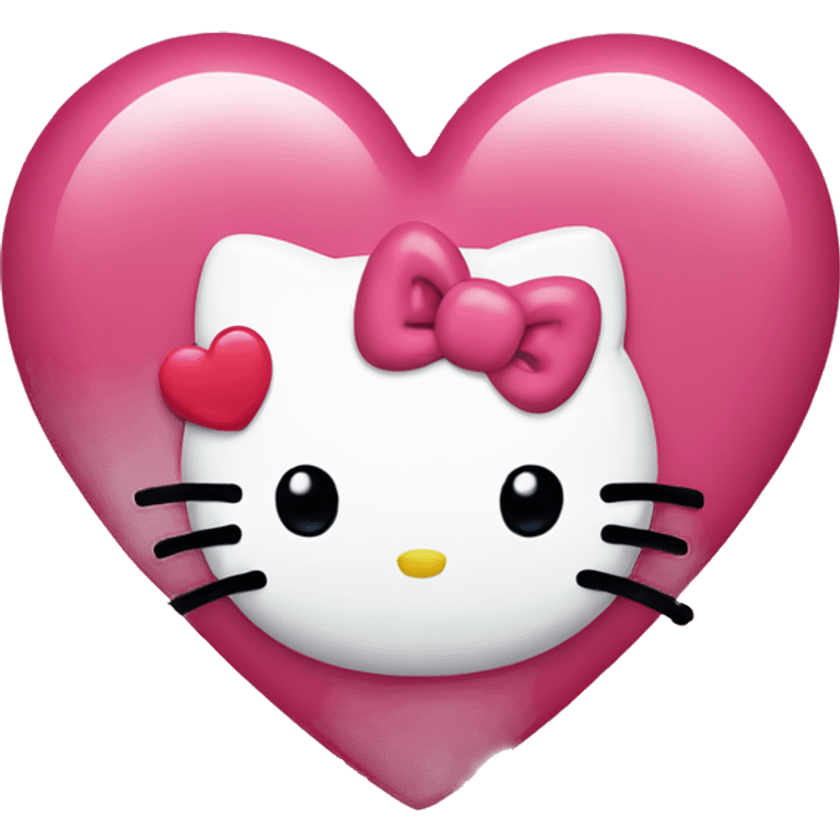 Hello kitty heart emoji