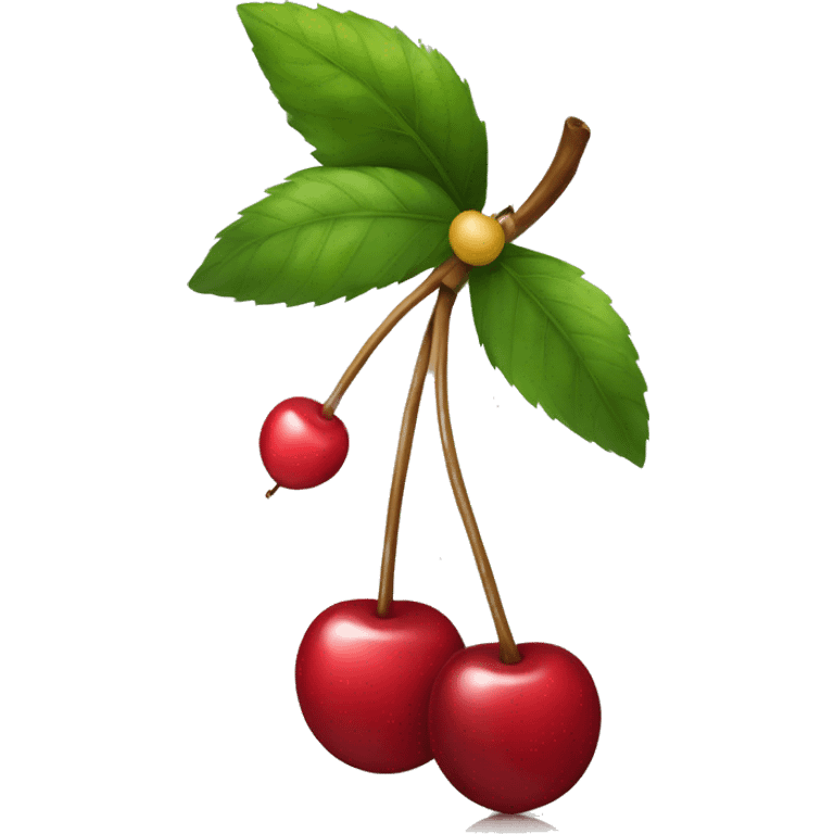 cherries with a bow on top emoji