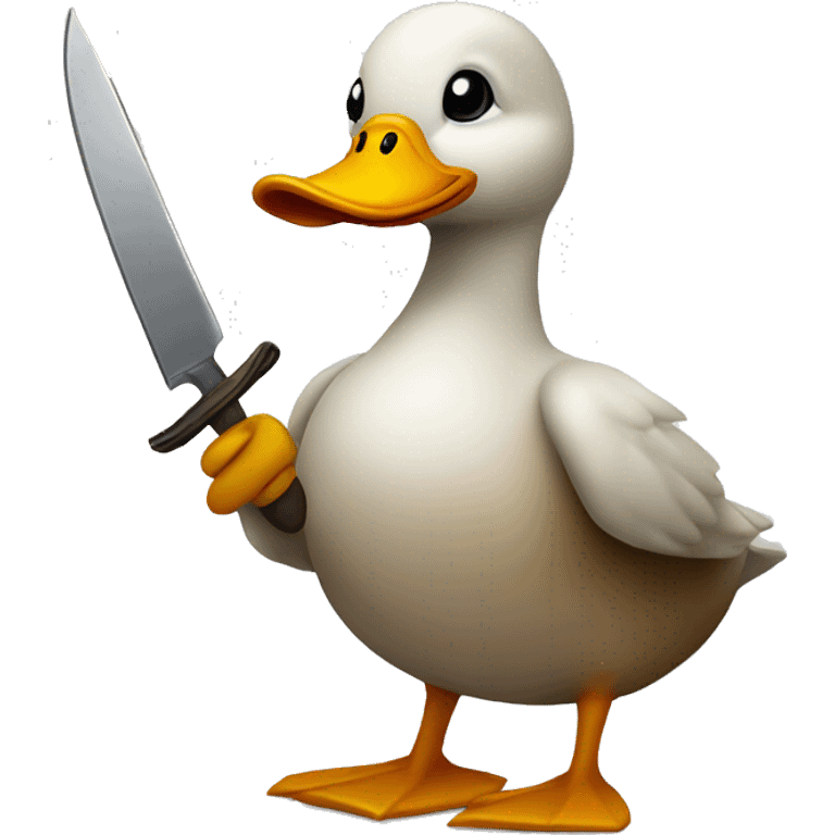 Duck holding knife  emoji