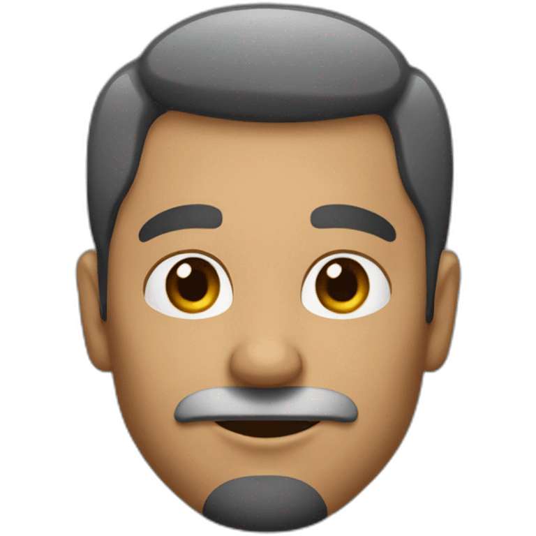 Hombre de 60 años con el pelo corto negro emoji