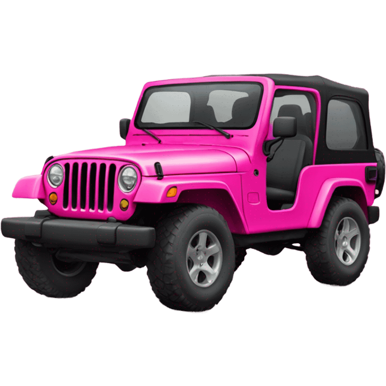 Pink jeep  emoji