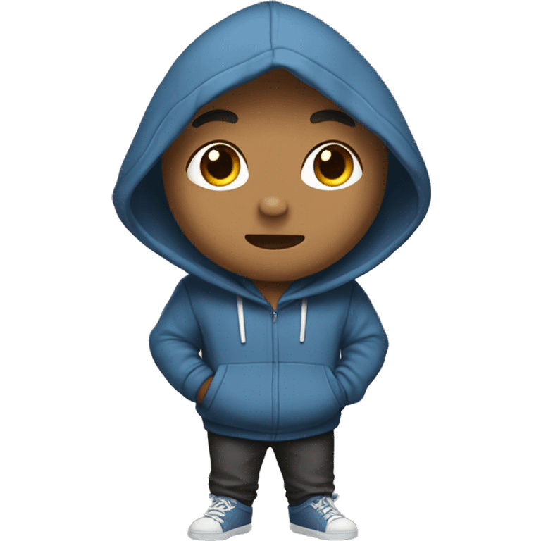 a pupoy wearing a hoodie emoji