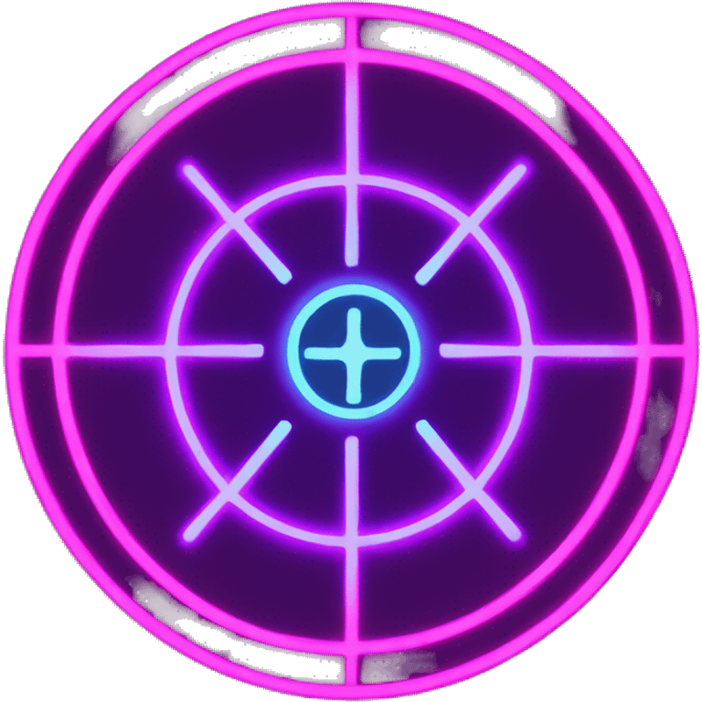 crosshair glowing neon emoji