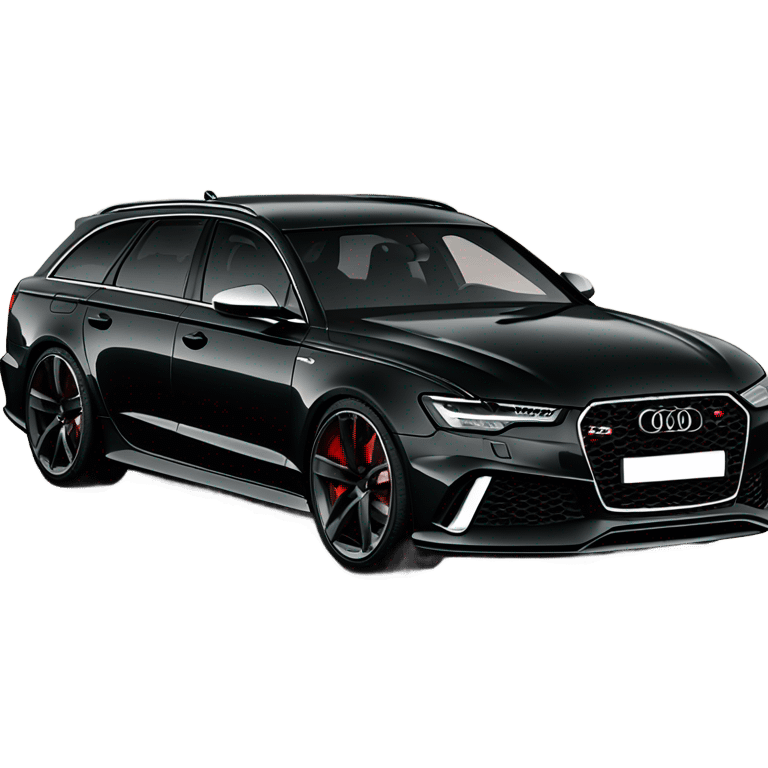 Black Audi rs6 driven by goat  emoji