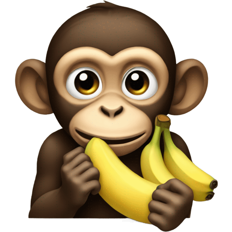 Monkey eating banana emoji