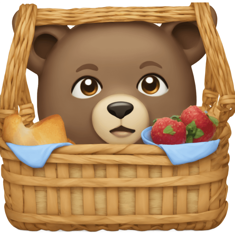 Teddy bear picnic basket  emoji