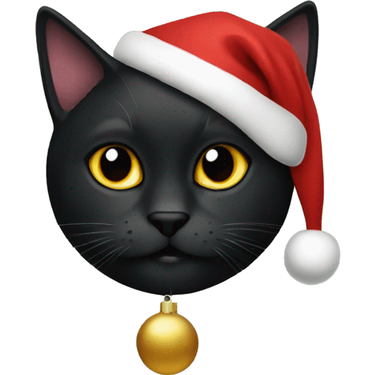 Black cat christmas emoji