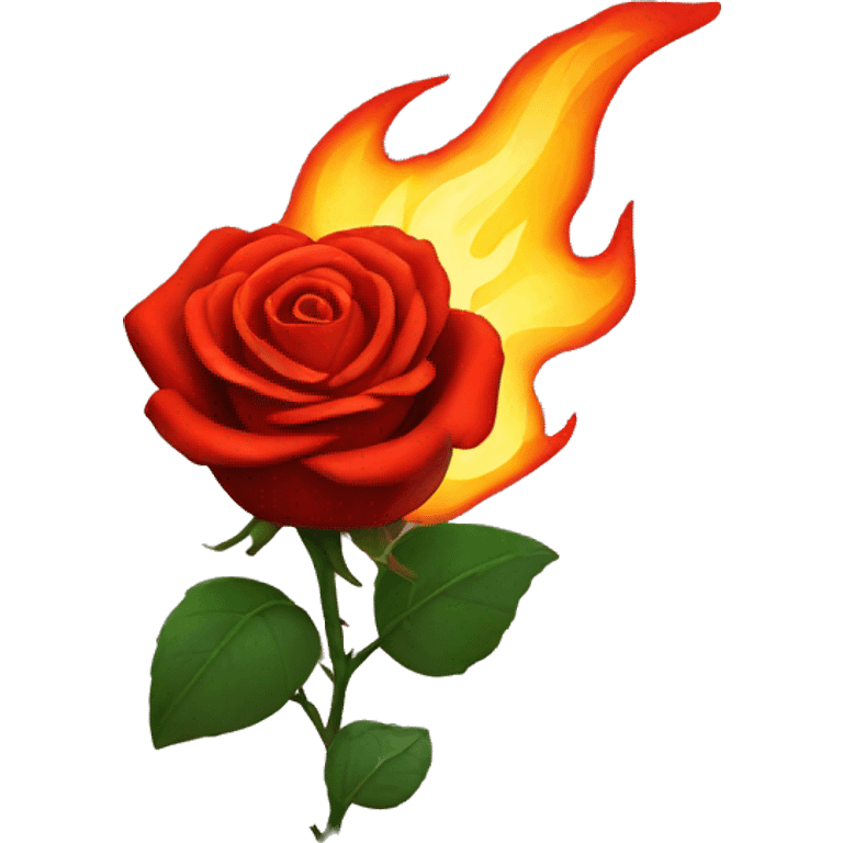 rose and fire emoji