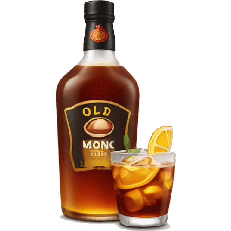 rum drink named old monk emoji emoji