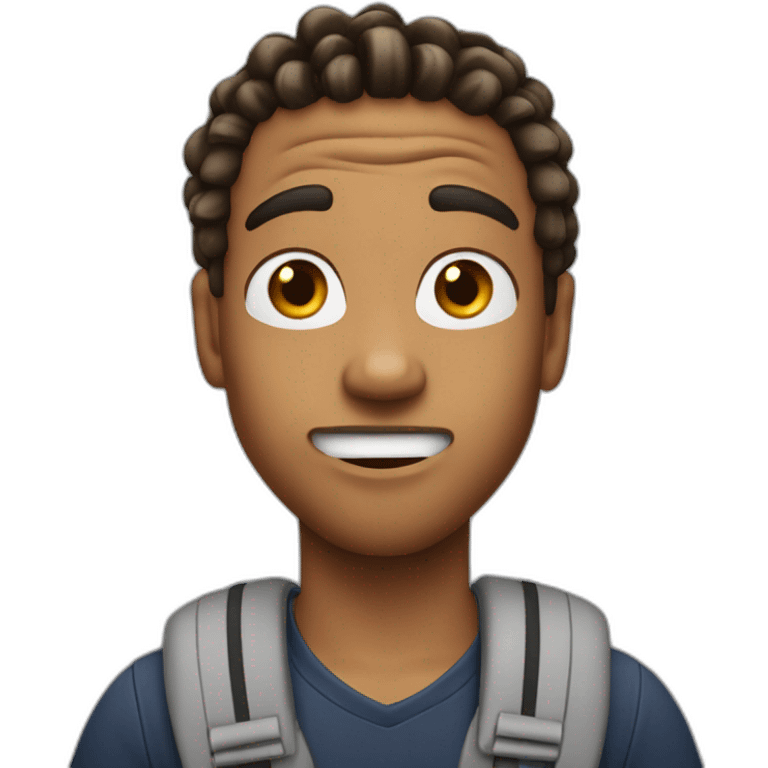 Astonished Justin Jefferson with short braids emoji