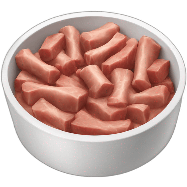 Dog bowl with meat emoji