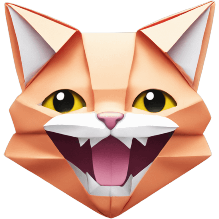 cat smiling origami saumon emoji