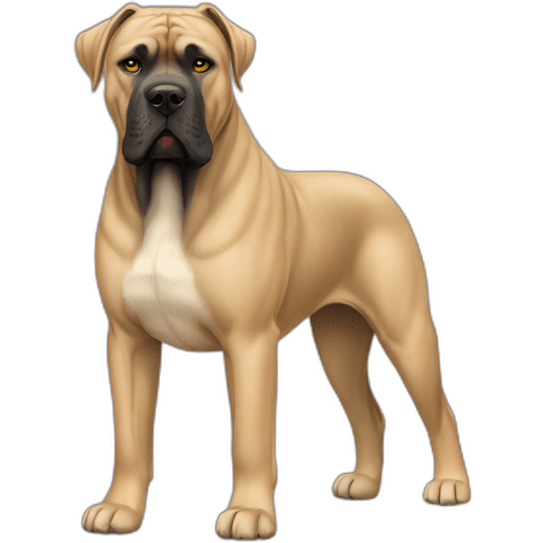 dog Cane Corso color fawn full body emoji