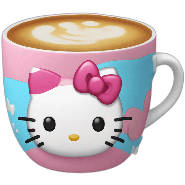 hello kitty tomando chá emoji