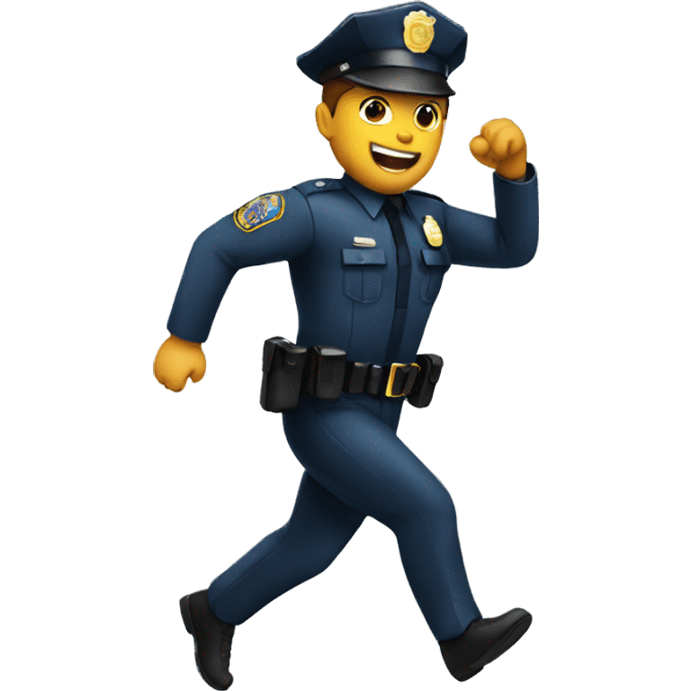 a cop running emoji