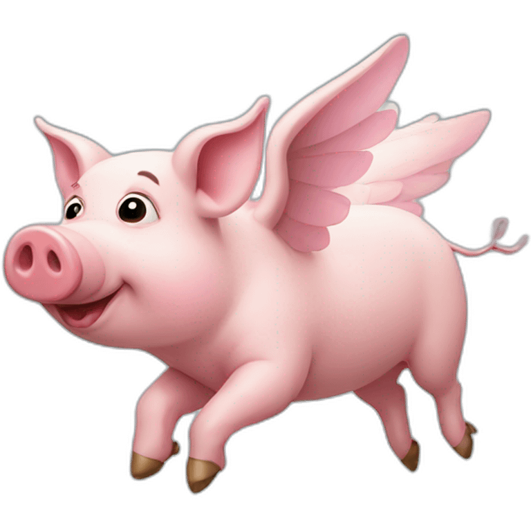 Pig flying emoji