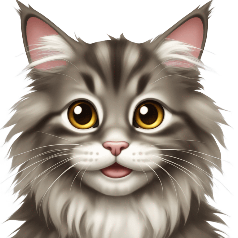 cute maine coon kitten emoji