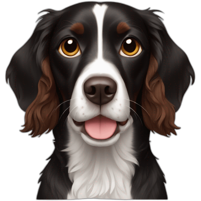 black Brittany spaniel emoji