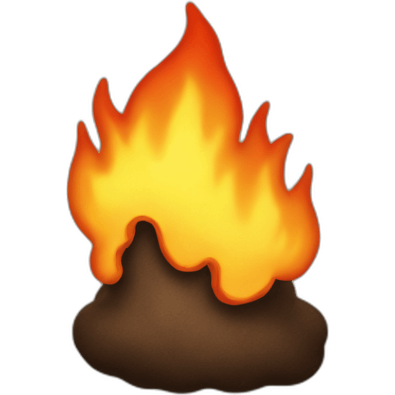 Fire poop emoji