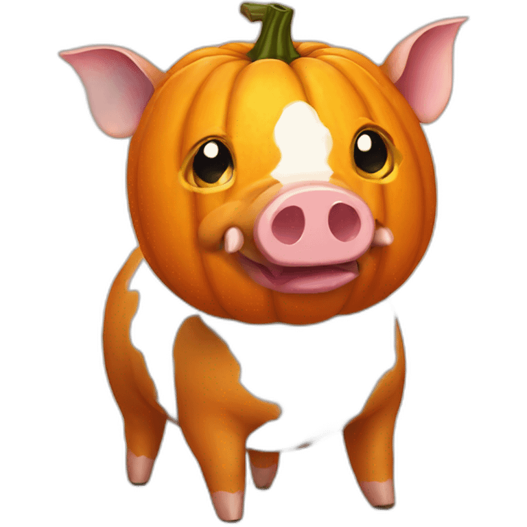 Pumpkin pig emoji