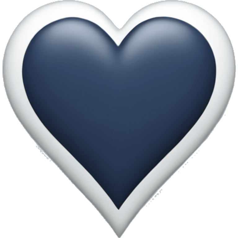 Navy blue heart  emoji