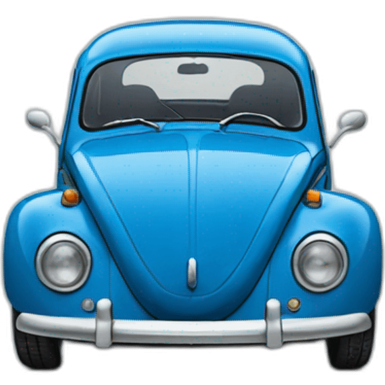 Fusca azul oval emoji