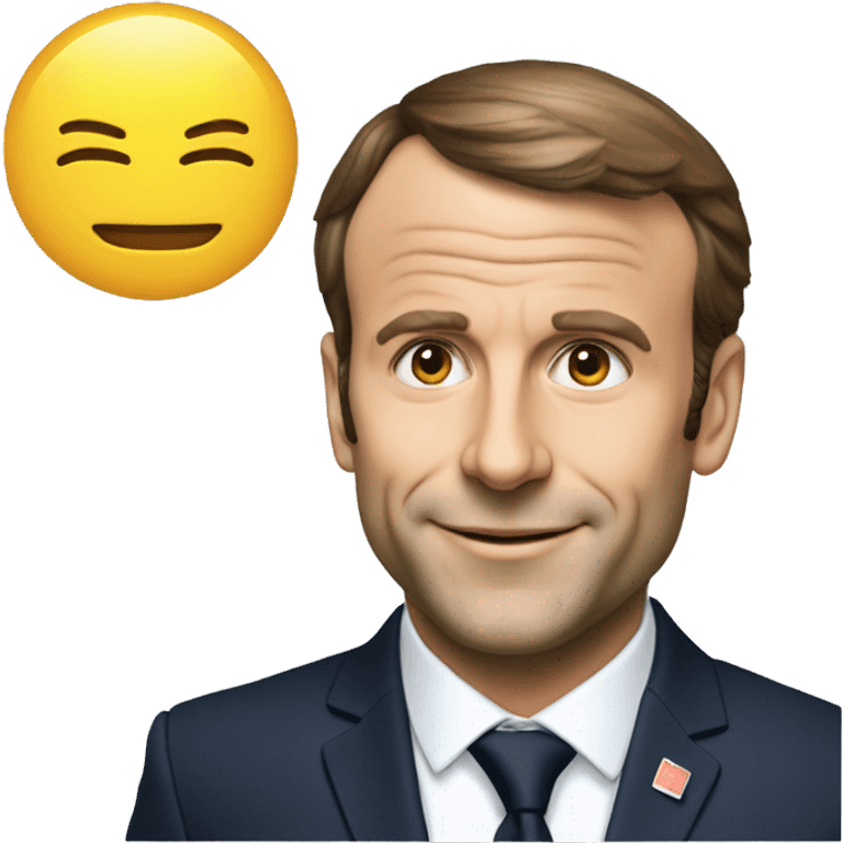 macron énervé sur une publication  emoji