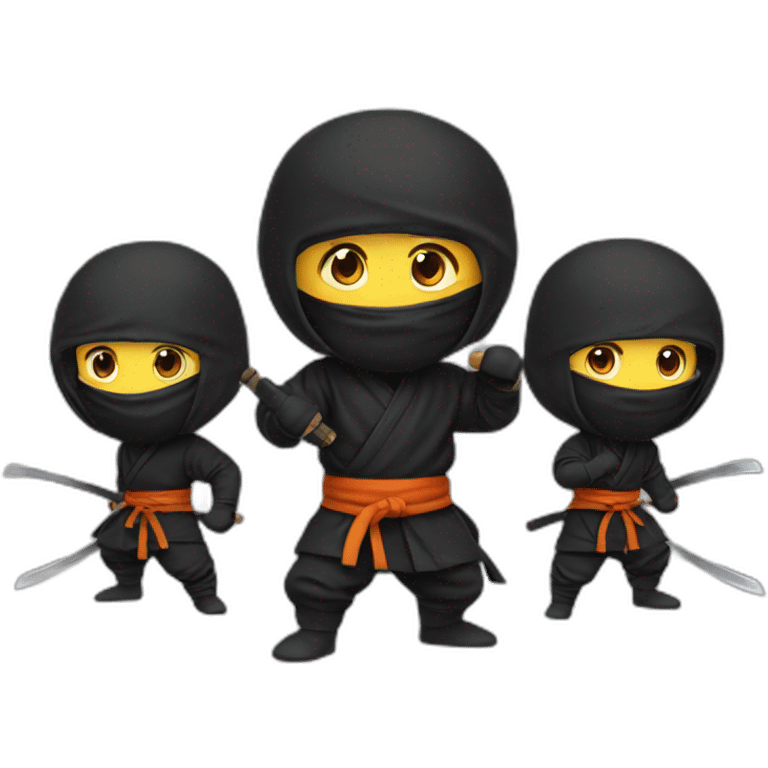 four little ninjas team9 emoji