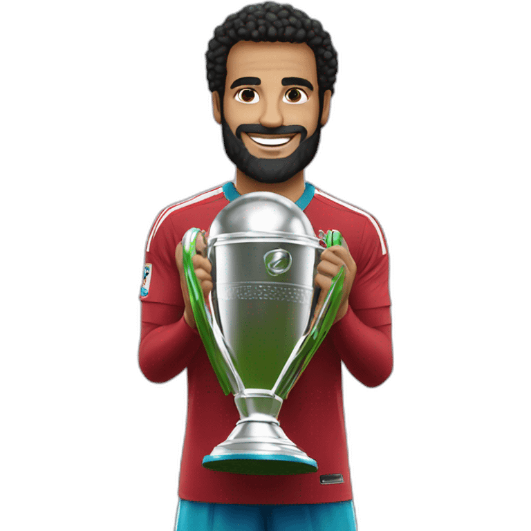 Salah with champions league trophy emoji