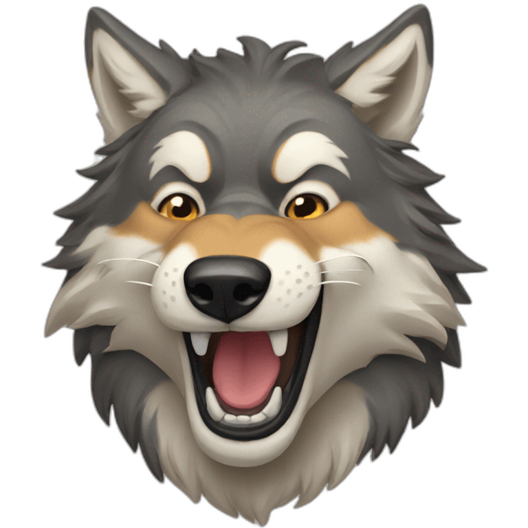 wolves having fun emoji