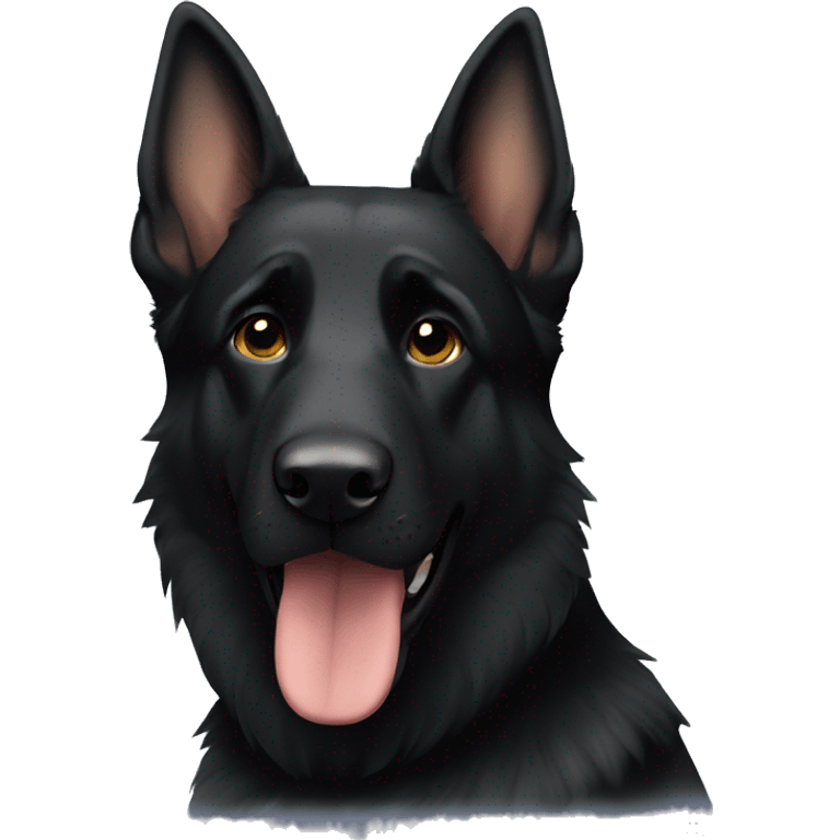 All black German shepherd  emoji