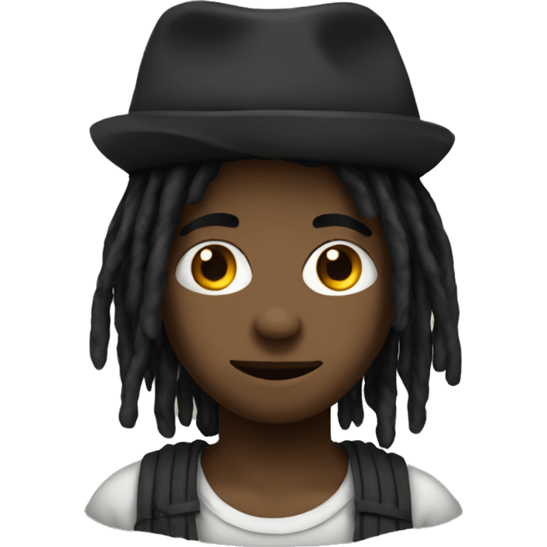 boy in a hat solo black dreadlocks emoji