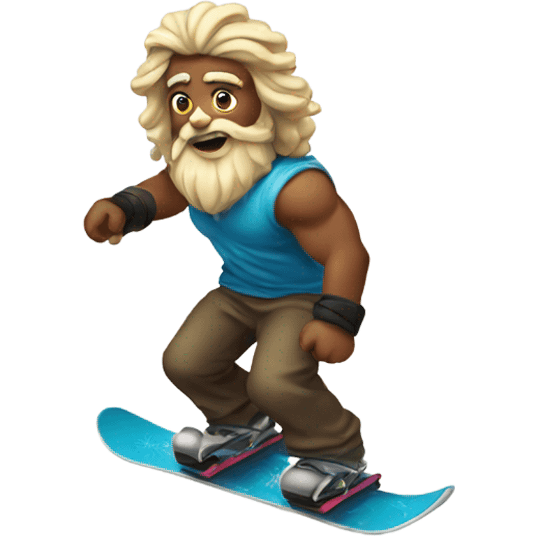 Zeus on a snowboard emoji