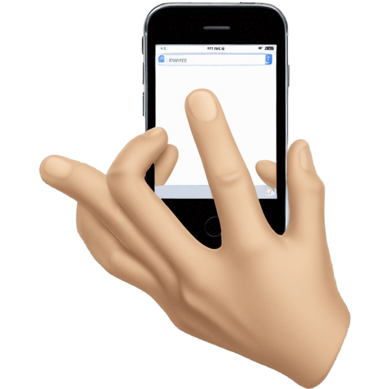 waving hand coming out of mobile screen emoji