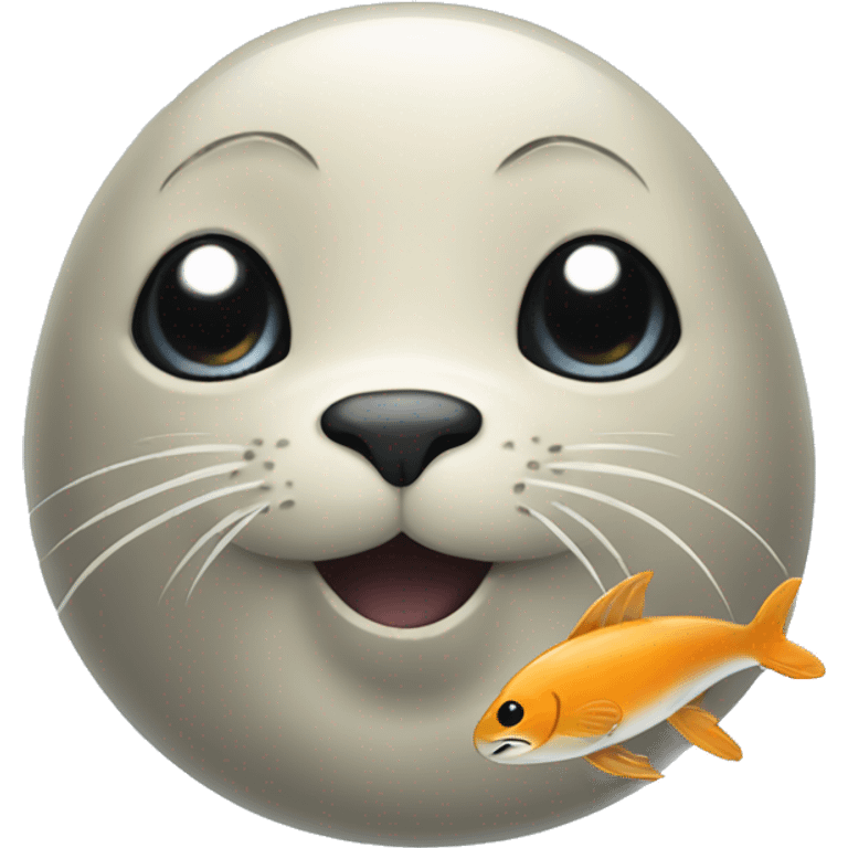 Seal with a fish emoji