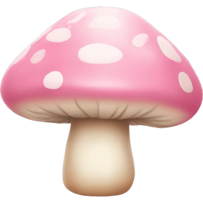 Pastel pink toadstool emoji