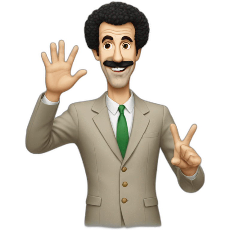 Borat waving emoji