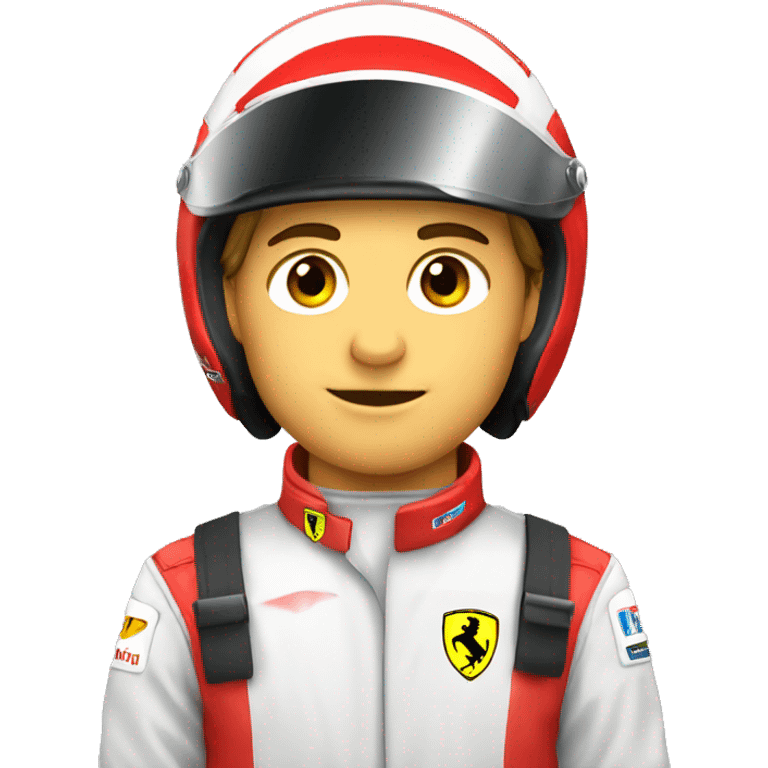 ferrari male racecar driver with helmet emoji