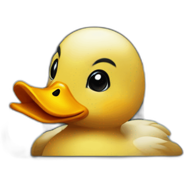 Duck in a tram emoji